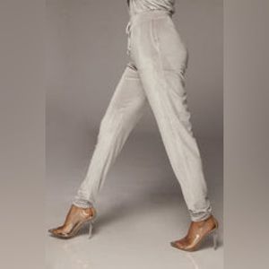 JLUXLABEL Silver Sparkle Nova Joggers